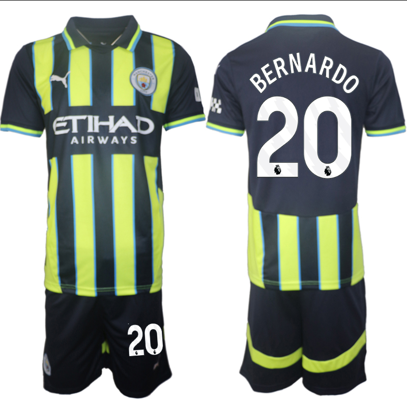 Men 2024-2025 Club Manchester City away black green #20 Soccer Jersey